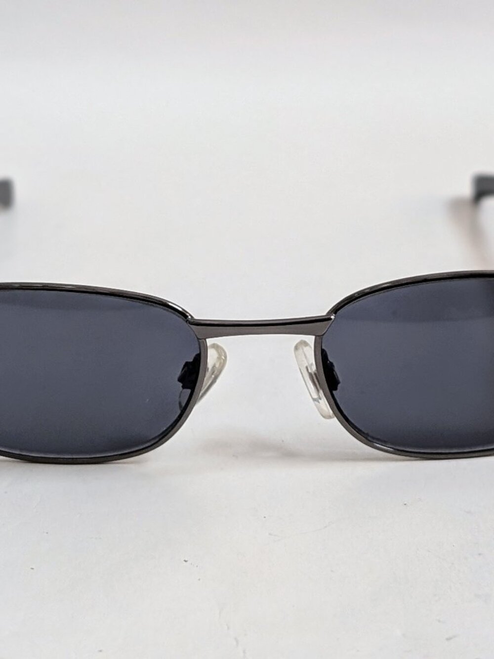 NWT Vintage 90's Rectangle Metal Designer Sport Sunglasses (D. Gunmetal)
